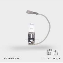 Ampoule H3 12V-55W Culot PK22S unité