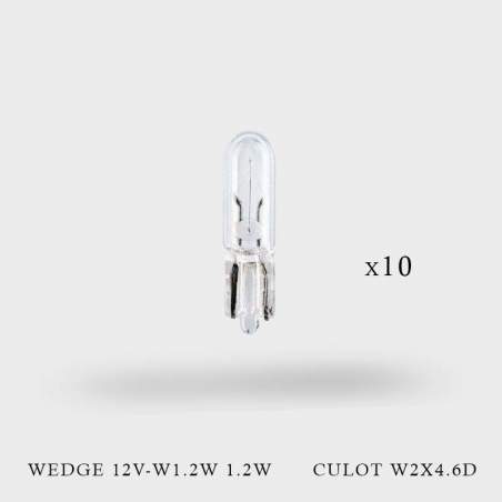 Ampoules wedge 12V-W1.2W 1.2W culot W2X4.6D