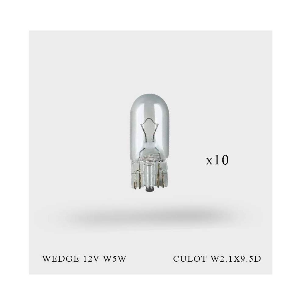 Ampoules wedge WEDGE 12V W5W culot W2.1X9.5D Ampoules wedge WEDGE 12V W5W culot W2.1X9.5D
