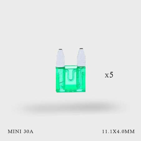 Mini fusibles 30A x 5 sous blister