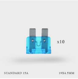 Fusibles standards 15A x 10ex sous blister