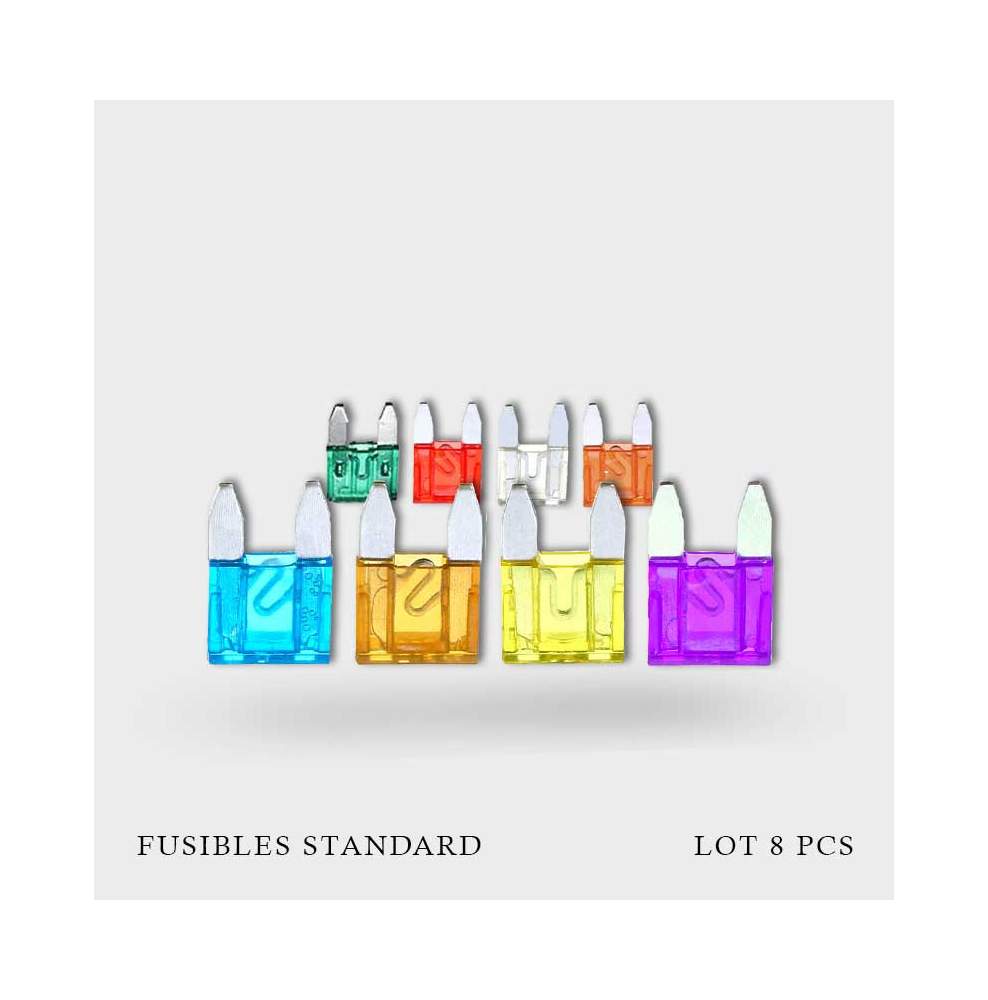 8 fusibles standards 5A à 30 A