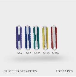 Fusibles stéatites panachés 5-25A 25pcs