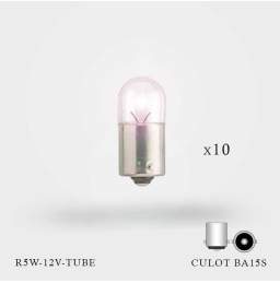 Ampoule R5W-12V TUBE Culot BA15S x 10ex allumées