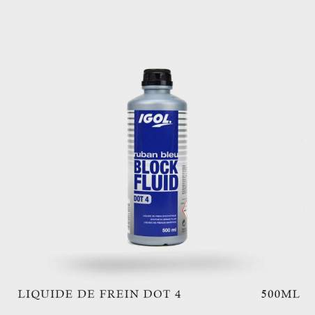 Liquide frein IGOL DOT4 Block Fluid Ruban bleu 500ml
