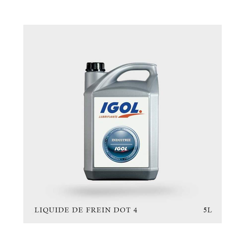 Bidon 5L de Liquide frein IGOL DOT4 Block Fluid Ruban bleu