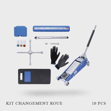 Set Cric roulant aluminium hydraulique 2.5T