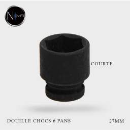 Douille à chocs courte 6 pans 1/2 27mm