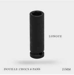 Douille à chocs longue 6 pans 1/2 21mm