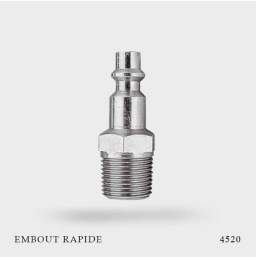 Embout rapide fileté 1/4 6mm