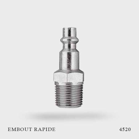 Embout rapide fileté 1/4 6mm