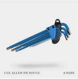 Clés Allen 6 pans en pouce