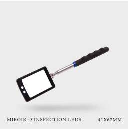 Miroir d'inspection à Led télescopique
