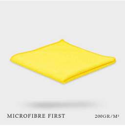 Microfibre tricot First jaune 38x38cm