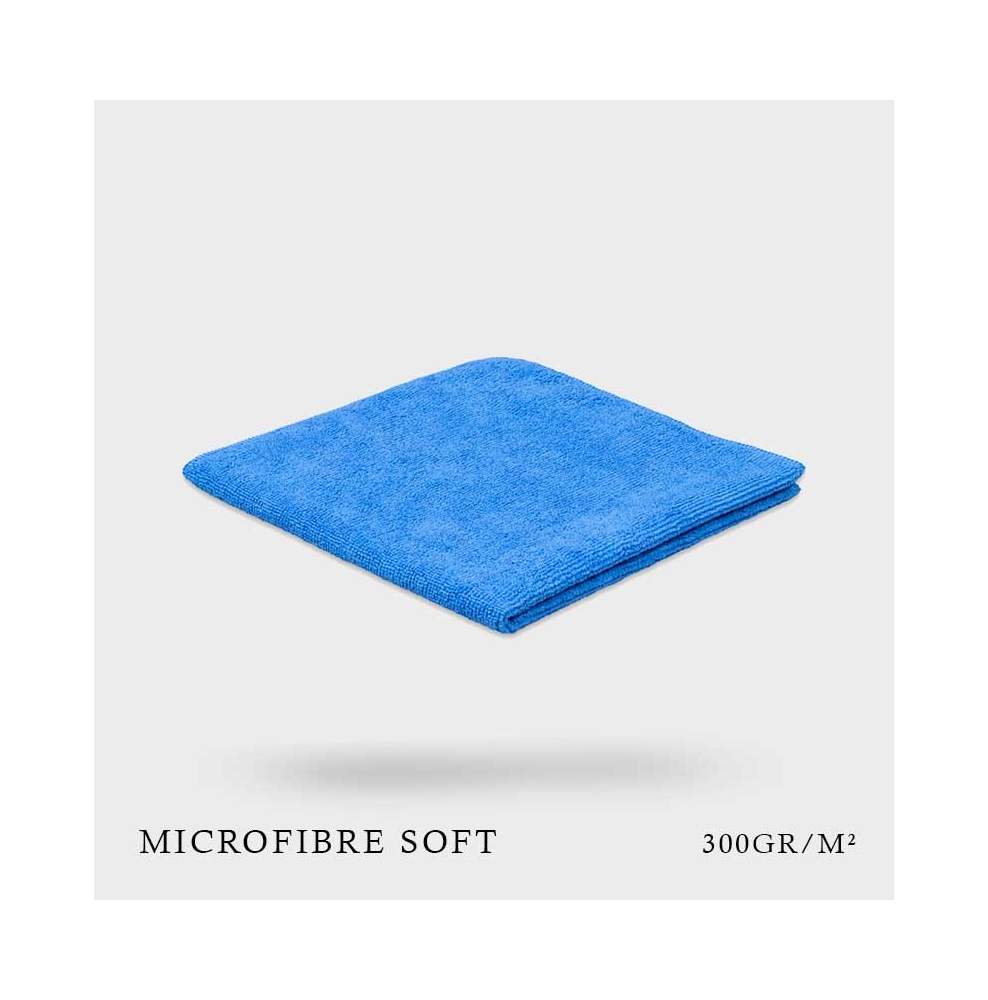 Microfibre tricot Soft bleue 40x40cm