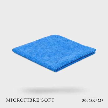 Microfibre tricot Soft bleue 40x40cm