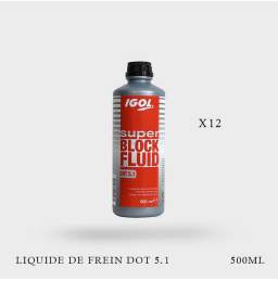 12 x 500ml de Liquide frein IGOL DOT5 Super Block Fluid