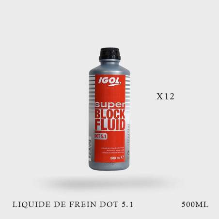 12 x 500ml de Liquide frein IGOL DOT5 Super Block Fluid