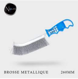 Brosse en fil d'acier manche en plastique 260mm