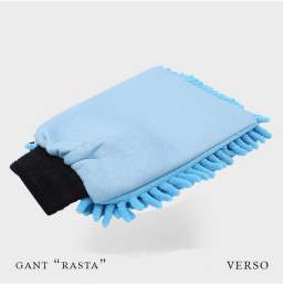 Verso du Gant Rasta microfibres bleu