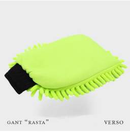 Verso du Gant Rasta microfibres vert