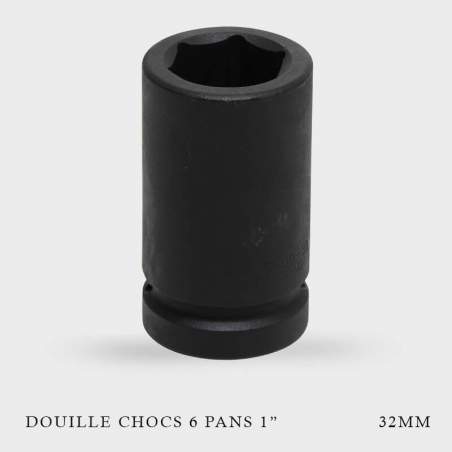 Douille à chocs 1" longue 6 pans  32mm