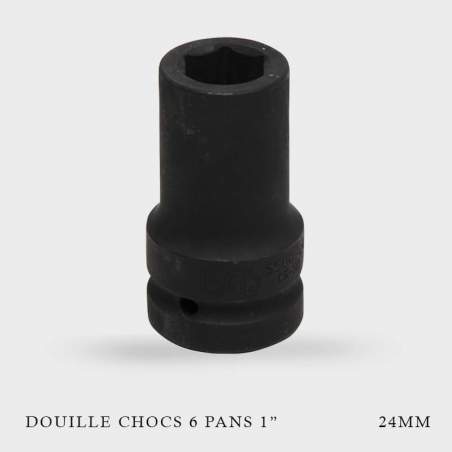 Douille à chocs longue 6 pans 1" 24mm