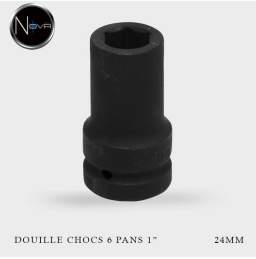 Douille à chocs longue 6 pans 1" 24mm