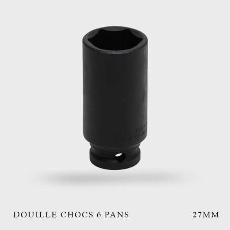 Douille à chocs longue 6 pans 1/2 27mm