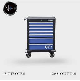 Servante d'atelier 263 outils - 7 tiroirs 