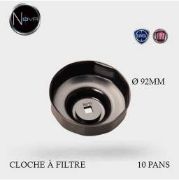 Cloche filtre à huile 10 pans Ø 92mm pour Fiat et Lancia