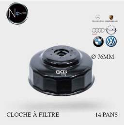 Cloche filtre à huile 14 pans Ø 76mm Mercedes-Benz BMW Audi Opel