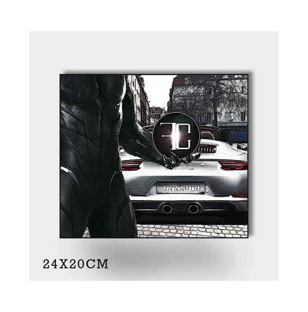 PLAQUE METAL FRENCH CLEANER PORSCHE 24X20CM PLAQUE METAL FRENCH CLEANER PORSCHE 24X20CM