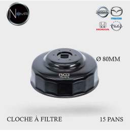 Cloche filtre à huile 15 pans Ø 80mm Honda Mazda Nissan Opel