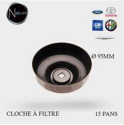 Cloche filtre à huile 15 pans Ø 95mm Alfa Romeo Chrysler Ford GM Toyota