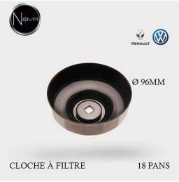 Cloche filtre à huile 18 pans Ø 96mm Renault VW