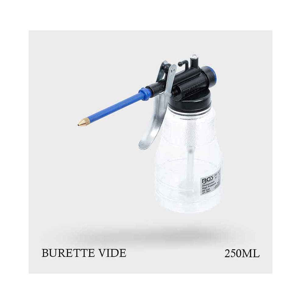 Burette d'huile en plastique vide