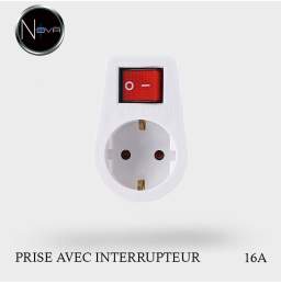 Adaptateur de prise de courant  avec interrupteur