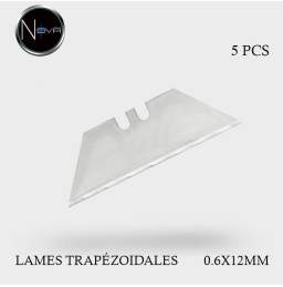 Lames de cutter trapézoïdales 0,6x12mm étuis de 5ex