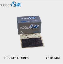 Tresses noires 6mm longueur 100mm