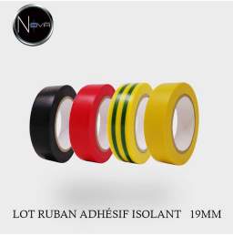 Lot de 4 Rubans isolants PVC 19mm x 110m