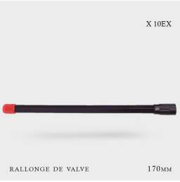 Rallonges de Valves rigides noires 170mm pneu tubeless