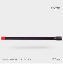 Rallonges de Valves rigides noires 170mm pneu tubeless