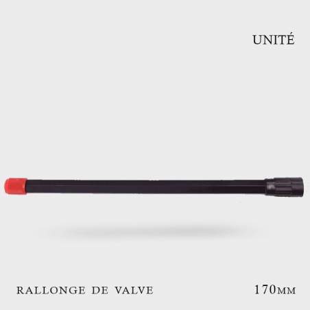 Rallonges de Valves rigides noires 170mm pneu tubeless