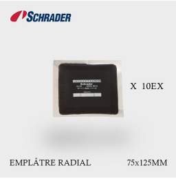 Boîte de 10 emplâtres radiaux SR120 75X125MM Schrader