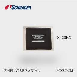 Emplâtre radial SR110 65X80MM Schrader 1 pli