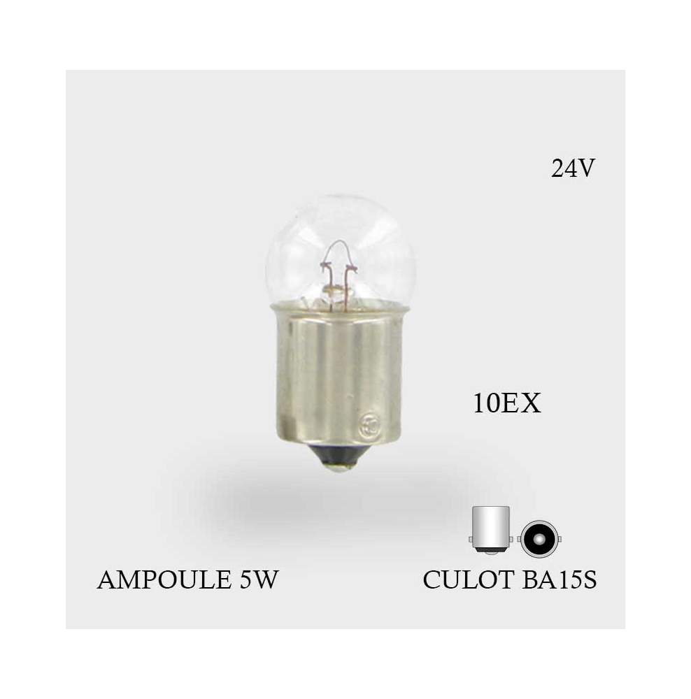 Ampoule R5W 24V tube culot BA15S 