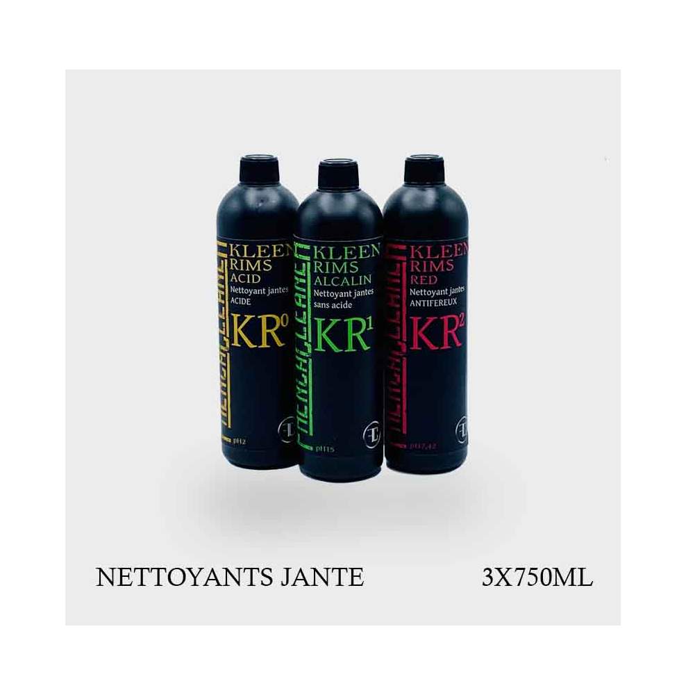 Pack de 3 nettoyants jantes