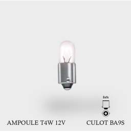 Ampoule T4w 12v culot BA9S boîte de 10ex allumée