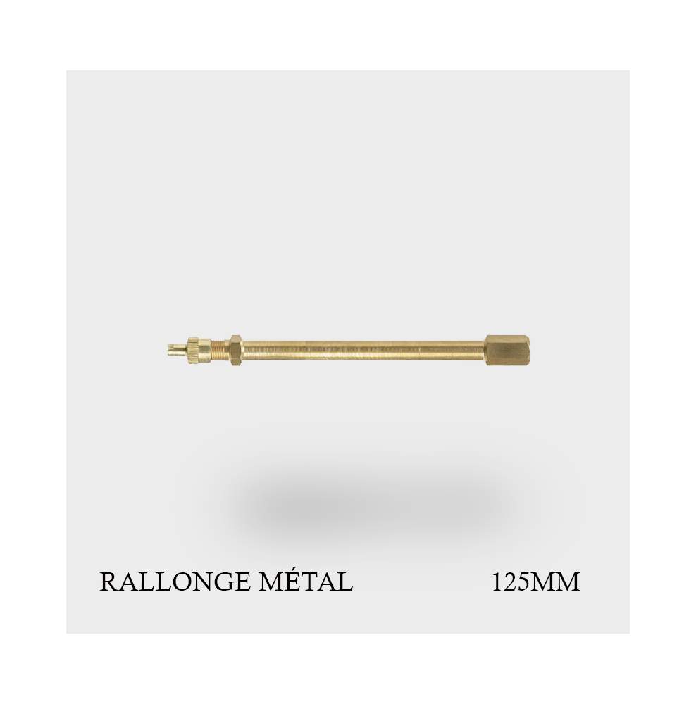 La rallonge de valve de pneu en métal 125 mm La rallonge de valve de pneu en métal 125 mm